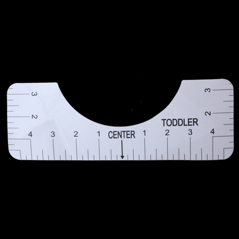 4PCSWith Size Chart Printed t-shirts Centering Tool Clothing Accessories Guide Transparent Multi Purpose Ruler