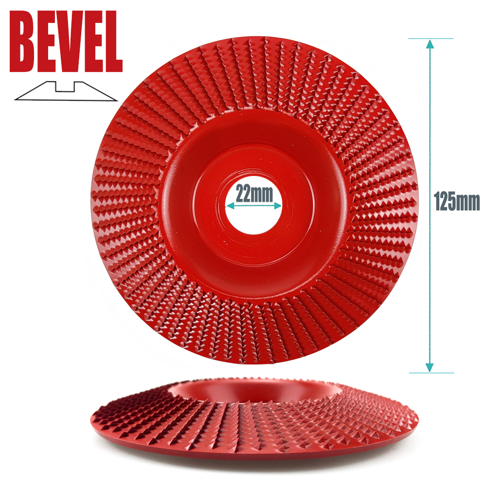 Muela de ángulo biselado plano de 125mm, rueda de pulido de madera, herramienta de lijado para tallado de madera, herramientas de disco abrasivo para amoladora angular: Blanco