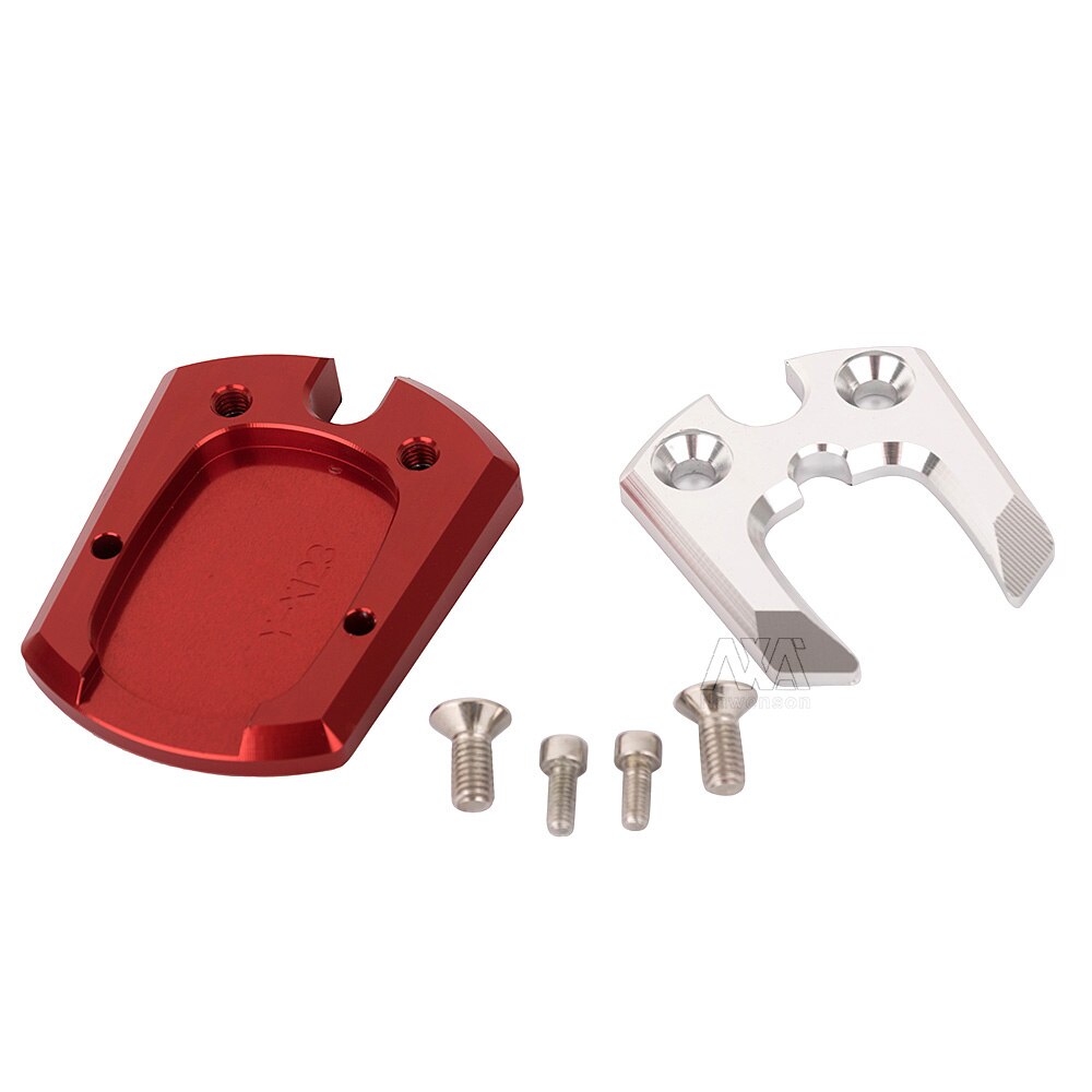 Voor yamaha xmax 125 250 300 alle jaren motorfiets zijstandaard verbreding basis pad plaat kickstand vergroting steun verlengstuk