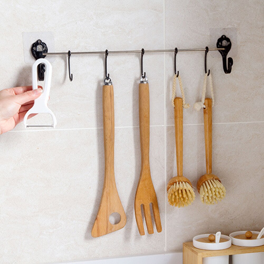 Zwaan Geen Ponsen Badkamer Haak Hanger Borstel Spons Wall Mount Organizer Voor Badkamer Keuken Slaapkamer Levert