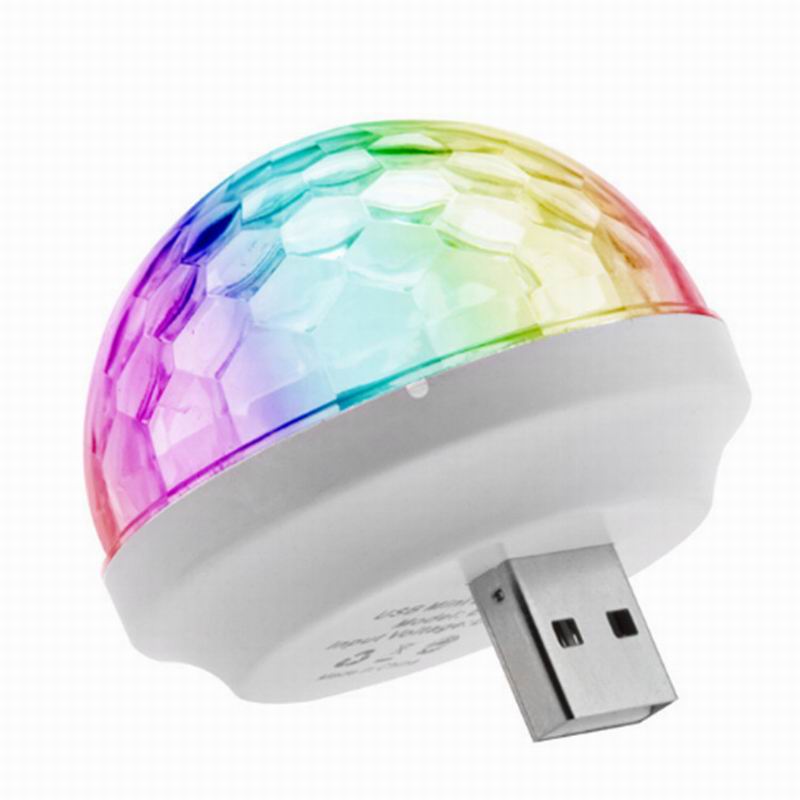 Mini-usb-led-partylichter, tragbarer kristall-zauberball, home-party-karaoke-dekorationen, buntes bühnen-led-disco-licht für zu hause