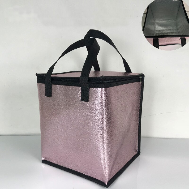 Non-woven Big Cooler Bag Foldable Large Insulated Bag Portable Cooler Box Food Packing Container Lunch Bags Thermal Ice Pack