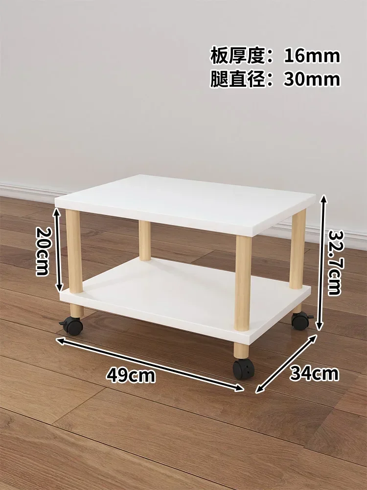 Büro-Drucker-Gestell, doppelschichtige Aufbewahrung, für Höhle Haushalt, bodenstehend, mehrschichtiges, bewegliches Schreibtisch-Gestell, praktischer Organizer, Handys Regal: sehen blau
