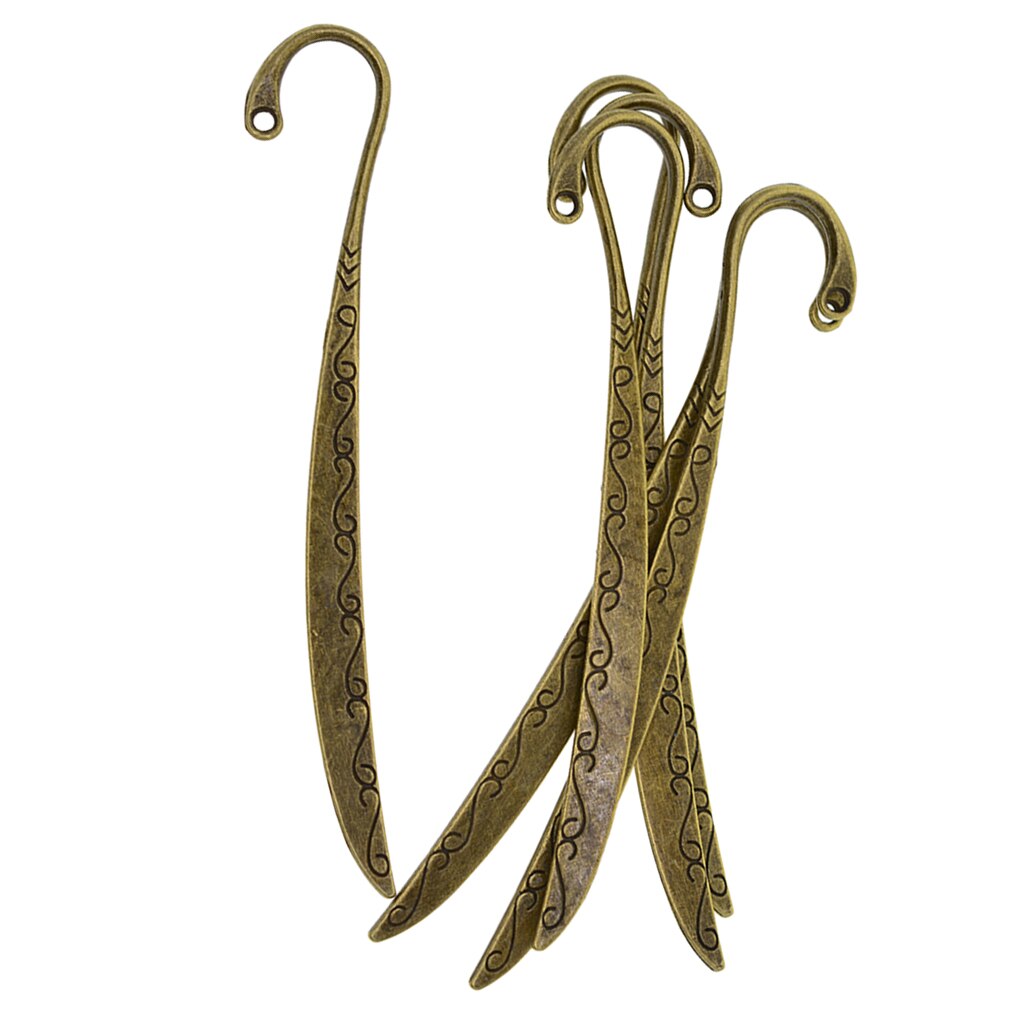 6Pcs Vintage Metal Bladwijzers Leeswijzer Boek Kantoorbenodigdheden Brons