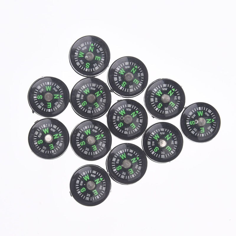 12Stck 15mm Schnalle Mini Kompass Für Paracord draussen Camping Wandern Reise Notfall Überleben Navigation Werkzeug Kompass