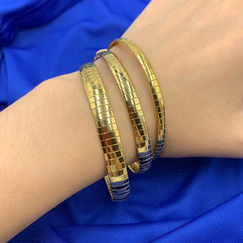 Stainless Steel Women Bracelet 4MM 6MM 8MM Choker Torques Jewelry Snake Bracelets For Girls