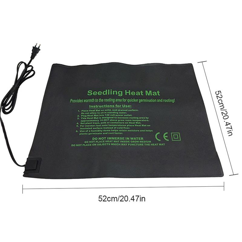 US/EU Seedling Heat Mat Plant Seed Germination Propagation Clone Starter Pad Vegetable Flower Garden Tools Supplies Greenhouse: 52x52CM EU
