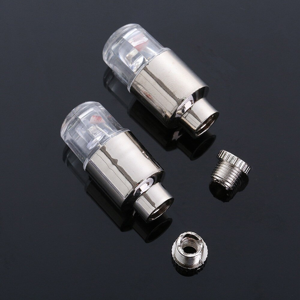 4X Fiets Auto Motorfiets Wiel Band Ventiel Cap Neon LED-Flash Lamp Fiets Accessoires Licht Glow Stick Vogue # e