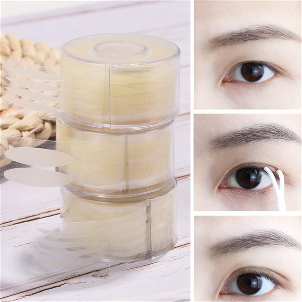 600 Stks/doos Grote Ogen Make Ooglidcorrectie Sticker Onzichtbare Dubbele Ooglid Tape Vouw Zelfklevende Stickers S/L Clear Beige cosmatic Tool