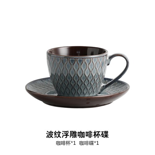 Teacup Ceramic Coffee Cup Saucer Set Decor Ceramic Coffee Cups Chinese Travel Crockery Tazas De Cafe Tableware BJ50BD: style 3