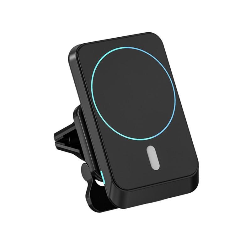 15W Wireless Charger Car Phone Holder Magnetic Wireless Car Charger Mount For IPhone 12 Pro Max Mini Magsafing Fast Charging: black