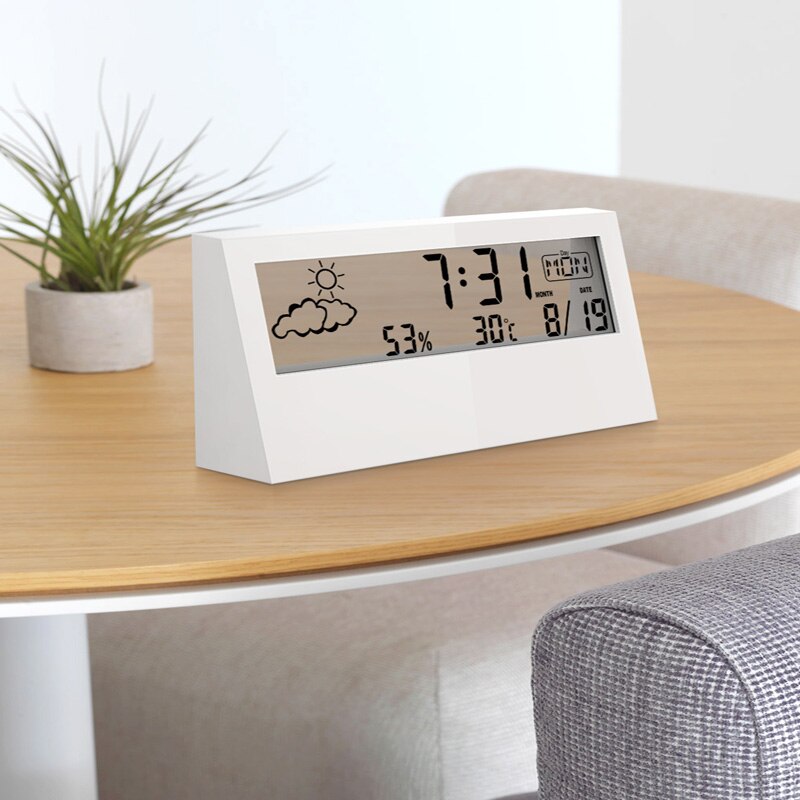 Digoo DG-AN0211 écran Transparent Station météo réveil hygromètre intérieur thermomètre météo prévision capteur horloge