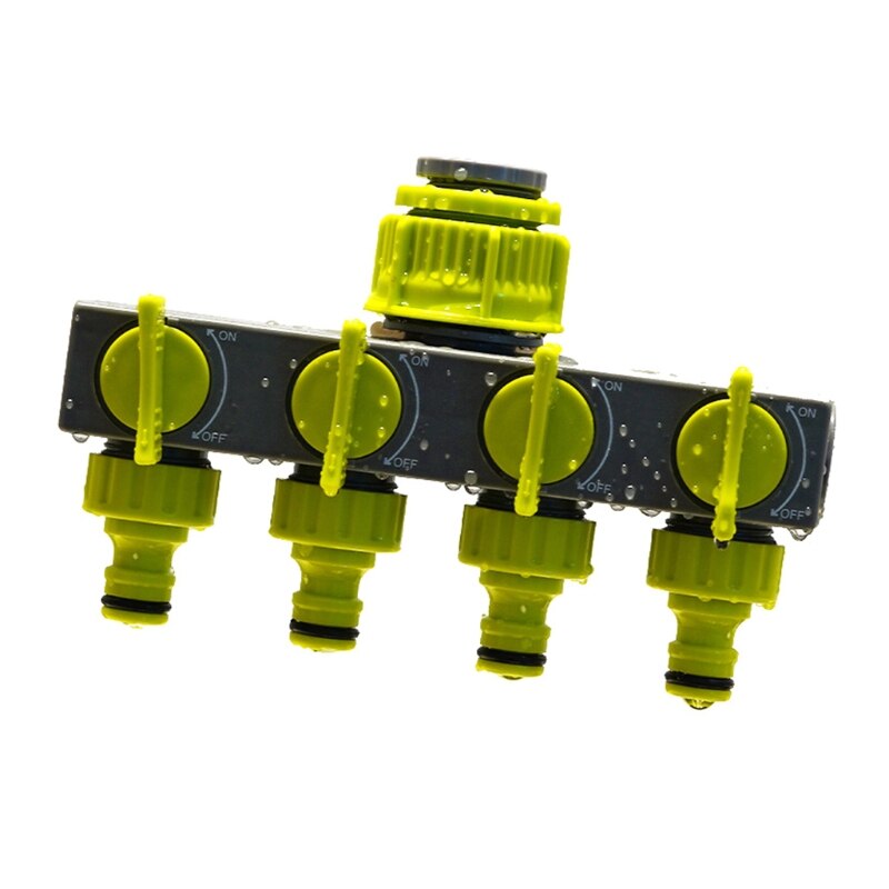 Four Way Spigot Adapter Water Connectors Standard Thread Splitter Irrigation 1Pc