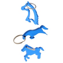 3 stk bærbar hestølflaskeåbner stilfuld nøglering nøgleringstaske hængende - blå