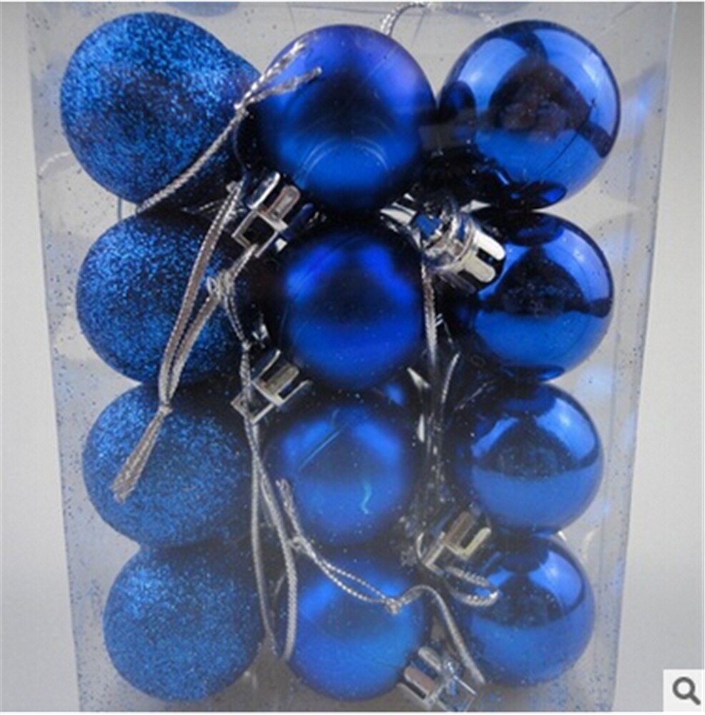 Joulupallokoristeet 24 kpl 2 '' joulukuusi joulupallo koristelu baubles party riippuva ornamentti: Sininen
