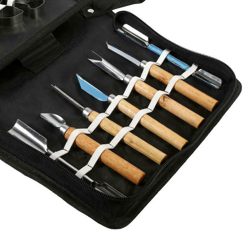 46pcs Culinaire Carving Tool Set Fruit Groente Voedsel Garnering Snijden Snijden Garneer Gereedschap Kit
