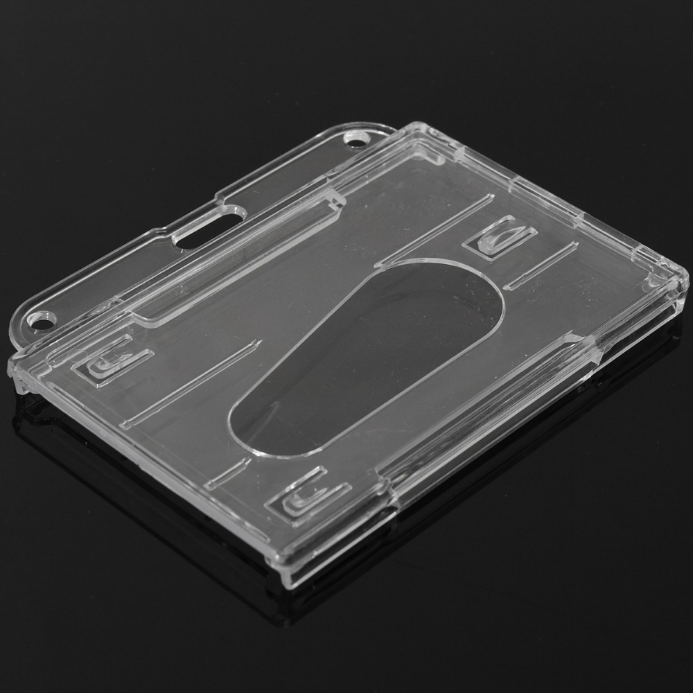 1Pc 3 Hard Plastic Horizontale Kaarthouder Transparant Clear Badge Id Cover