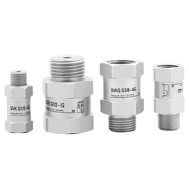 High Qualtiy Vacuum Safety Valve Logic Valve Check Valve Suction Cup SVK-SVKG-M5/G1/8/G1/4/G3/8/G1/2-IG-AG