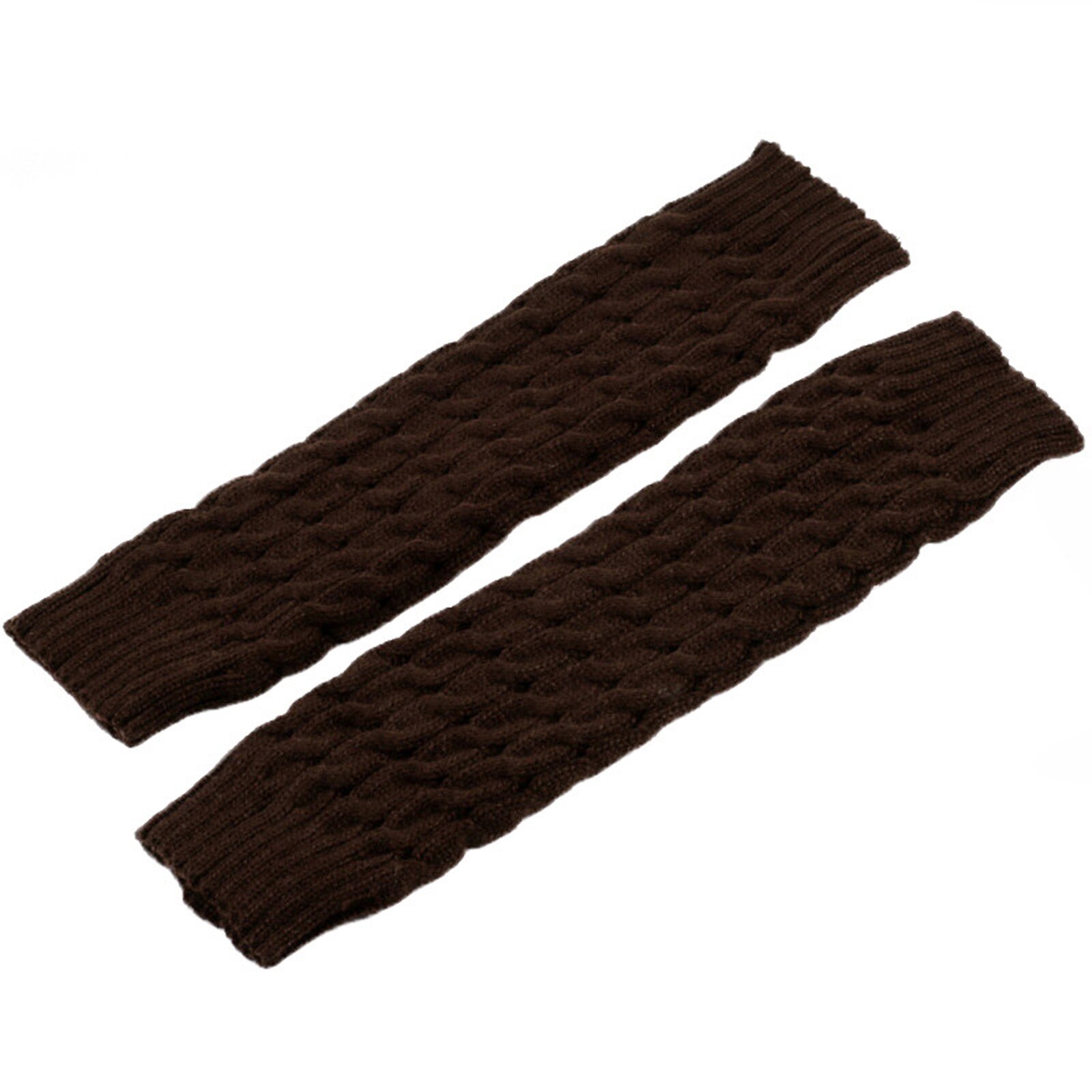 Frauen Gestrickte Häkeln Winter Warme Beinlinge Lange Socken Slouch Leggings Damen Solide Stricken Knie Bein Lange Socken NOV99: coffee