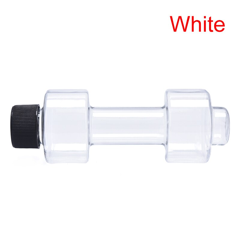 Botella de agua con mancuernas para Fitness, sellado hermético, 550ml, práctica, deportiva, grande, vaso para Fitness: Blanco