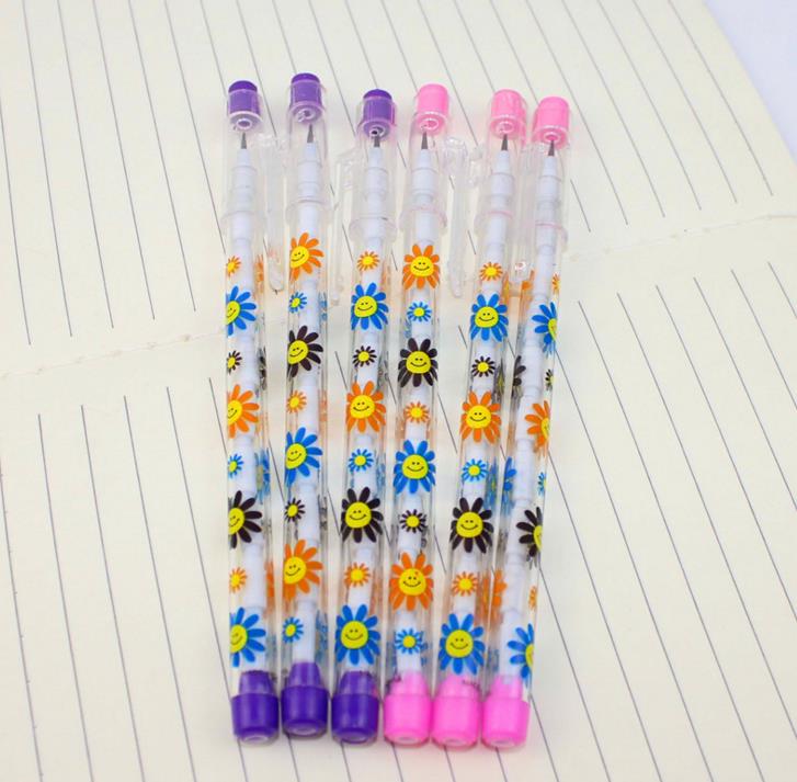 6PCS/Set Non-sharpening Pencil Cute Stationery Cartoon Pencil Plastic Pencil Student School Office Stationery