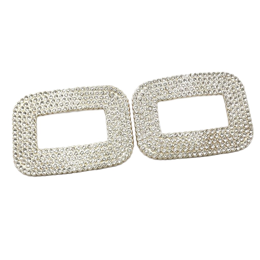 2 uds. De broches de cristal para zapatos, Charms, hebilla, accesorios de decoración para zapatos de novia para mujer