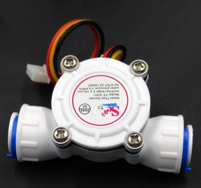 3/8&quot;quick fit Plastic Turbine Hall water flow sensor meter for water liquid id10 mm