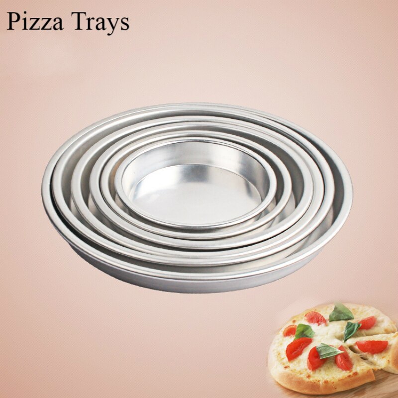 5-10 tommer pizza bageplader dybe runde aluminium non-stick pizza plade til ovn køkken kage bageware værktøjer