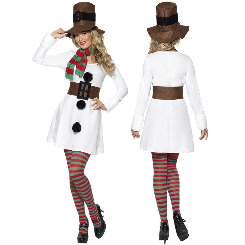 Par älskare snögubbe cosplay kostymer fest roliga klänningar deguisement för karneval halloween jul cosplay kostymer