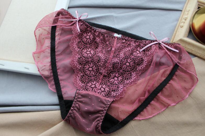 100% Echte Foto Plus Size Big Size 3L 4L 5L 6L Top Kant Mesh Slipje Ondergoed korte Thong WP616
