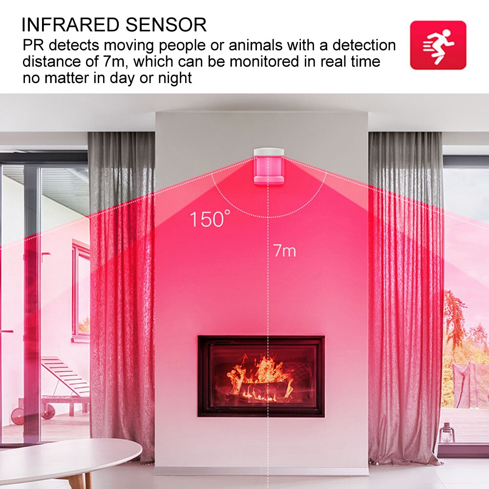 Smart Human Body Sensor ZigBee PIR Motion Security Wireless for Home App Human Motion Snsors Household Products