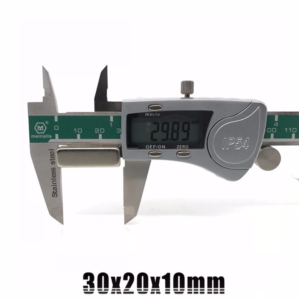 1/2/5 stk stor super sterk kuboid blokkmagnet sjelden jord neodym  n50 30 x 20 x 10 mm 30*20*10mm