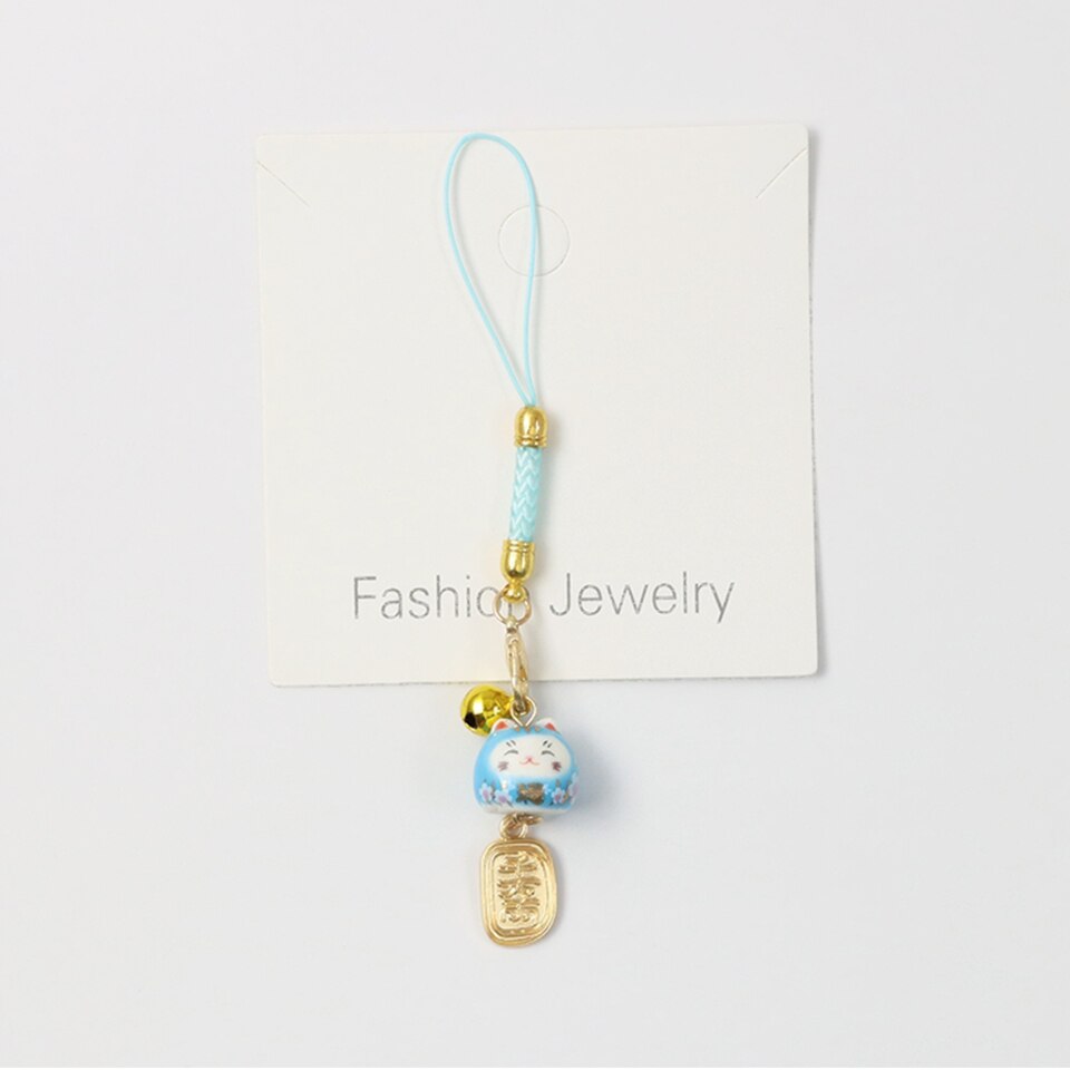 Leuke Janpanese Smart Telefoon Wrist Strap Lanyards Voor Iphone Samsung Xiaomi Decor Kat Bel Mobiele Telefoon Strap Sleutel Touw Telefoon charm: E