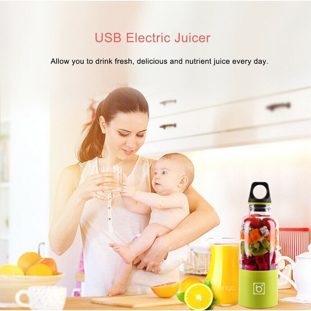 Portable Electric Fruit Juicer Blender Mini Smoothie Milkshake Maker Vegetable Squeezer Usb Fresh Juice Stirring Mixer Extractor