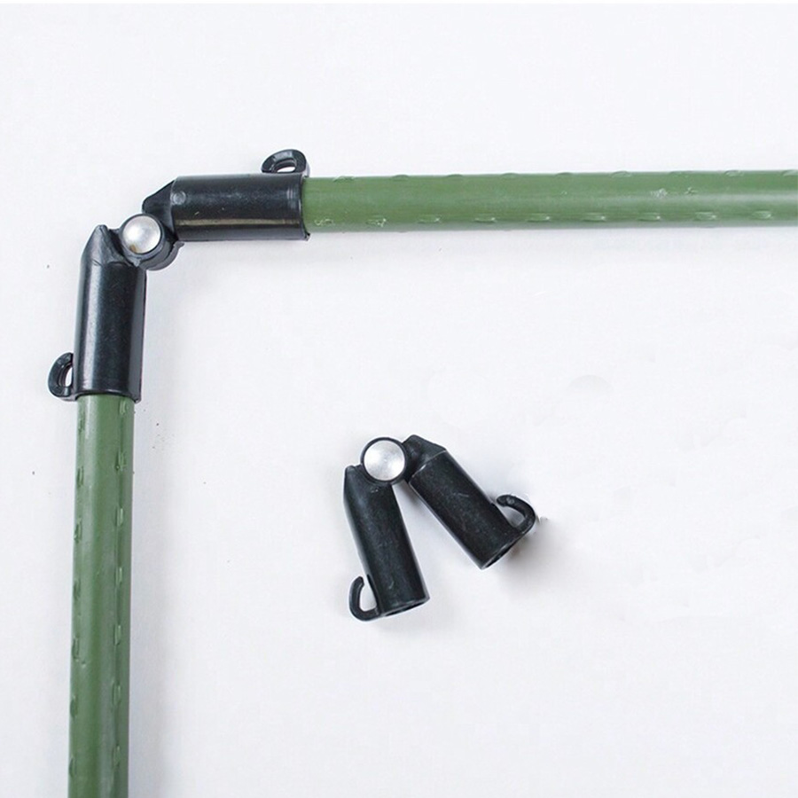 20 stuks tuin kunststof gecoate metalen plant klimpaal ondersteuningsframe, klimpaal aangesloten op de beugel bevestigingsklem Accesso: Beige