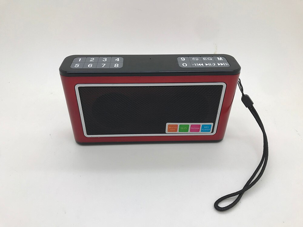Mini radio digital portátil, Altavoz Bluetooth, u-disk, reproducción de tarjetas TF, soporte de auriculares