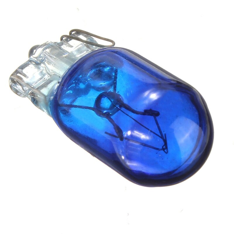 10pcs/lot 168 194 5000K 5W Blue Halogen Globe Front Parking Light Headlight Bulb Glass Wedge Base DC 12V Support