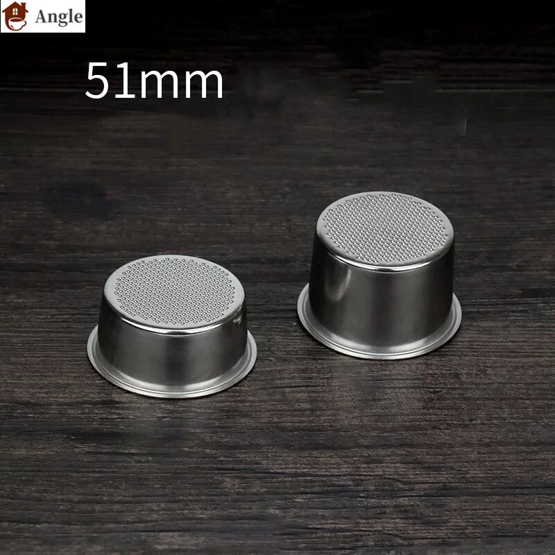 51mm 2/4 cups Coffee Tea Filter Basket 304 Stainless Steel safe material Coffee Machine Non Pressurized Filter Basket