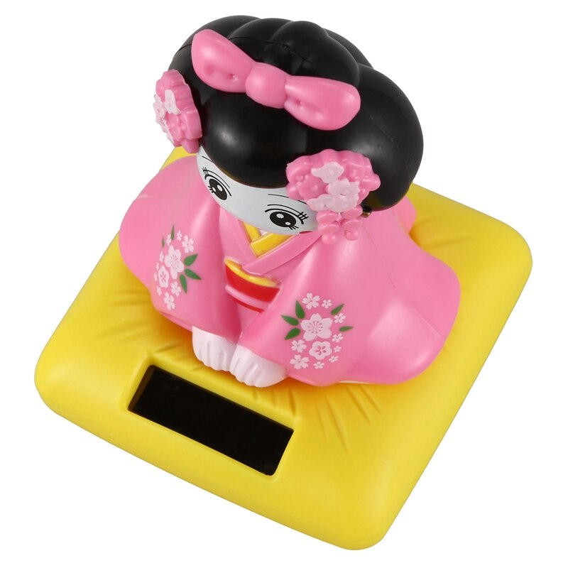 Solar Powered Bobblehead Spielzeug Figur, Japanischen Kimono Maiko Geisha