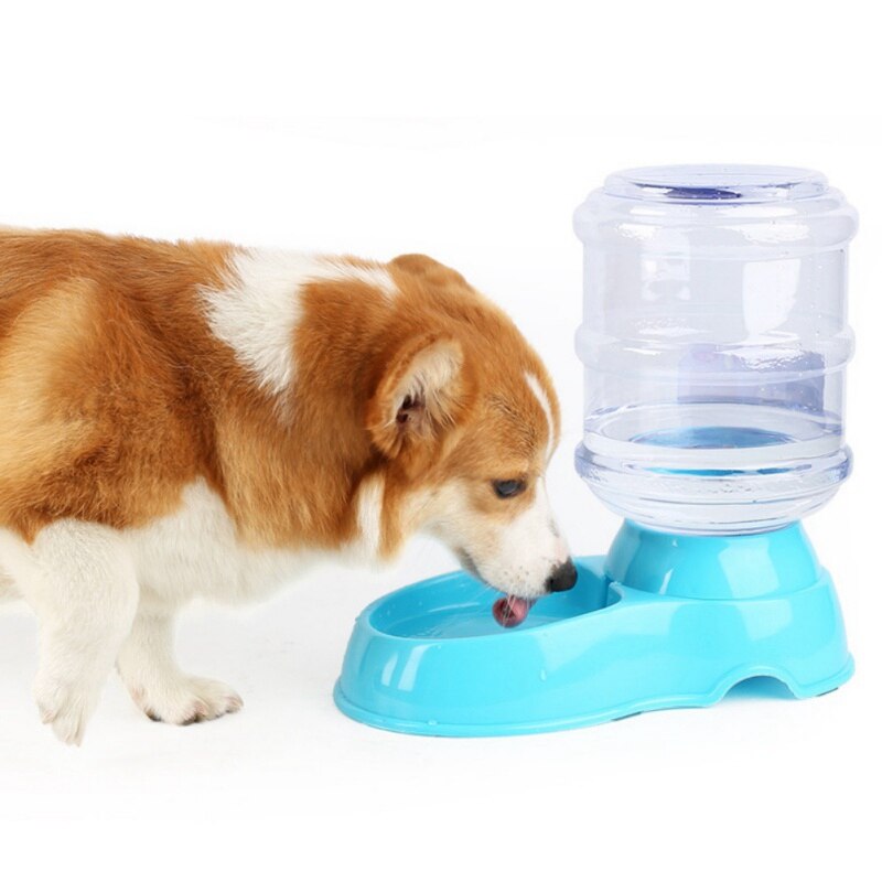 Automatic Eat Drink Supplies Pet Dog Cat Feeder Drinkers Water Dispenser Cat Dog Feeding Drinking Machine Pet Animal No Power