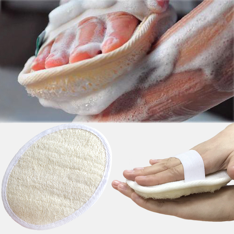 Nueva Durable baño de esponja vegetal Natural esponja para el cuerpo para la ducha depurador exfoliante lavado Pad accesorios de baño 15x10 cm ligero