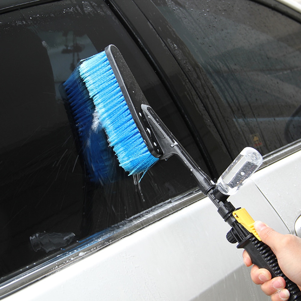 Auto Wasborstel Schoonmaken Tool Auto-Styling Auto Care Lange Handvat Schuim Fles Wasbare Auto Window Cleaner Waterstroom schakelaar