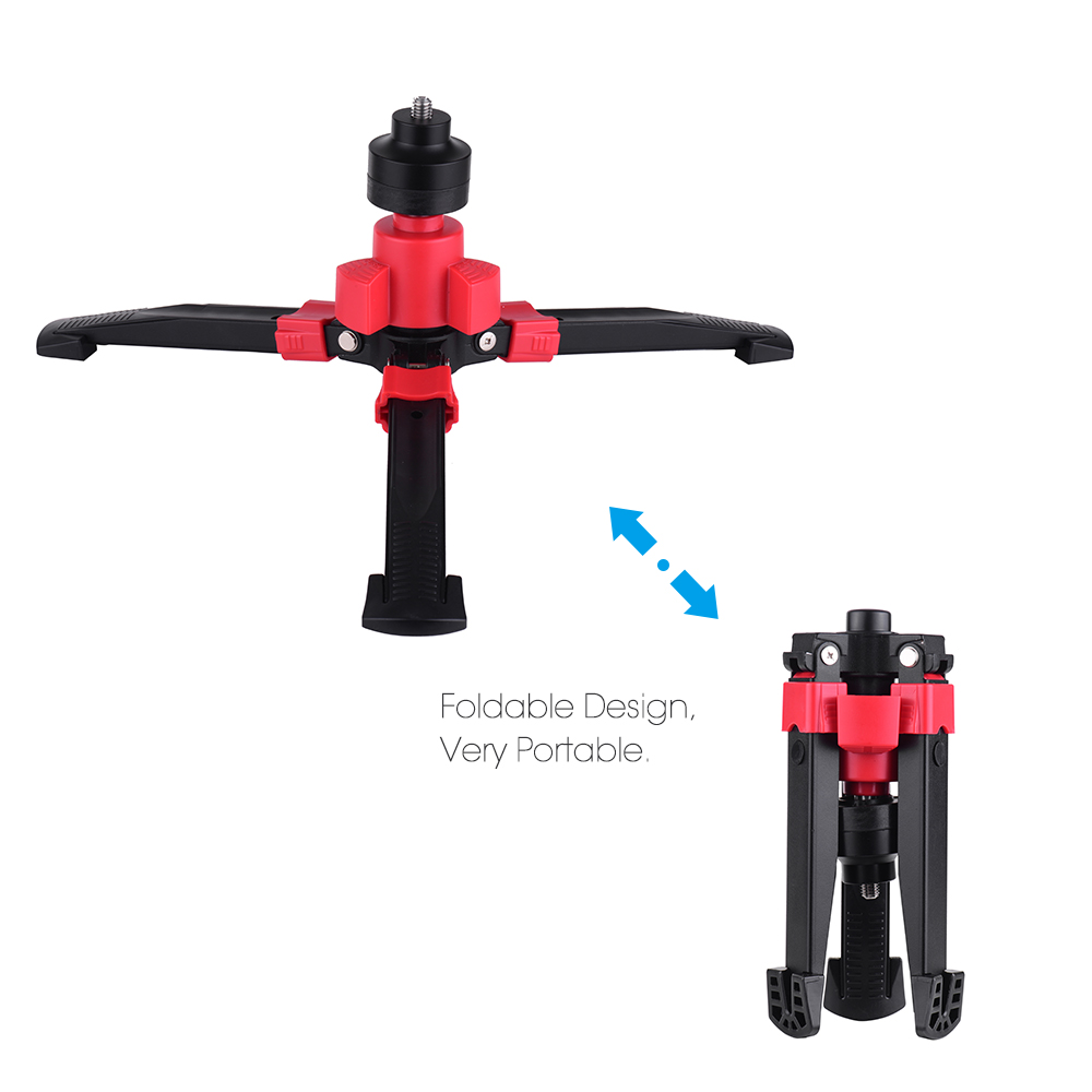 Fotografía trípode monopié Base Unipod soporte de tres patas soporte de la cámara DSLR con tornillo de 3/8 pulgadas para trípode cabeza de bola fluida