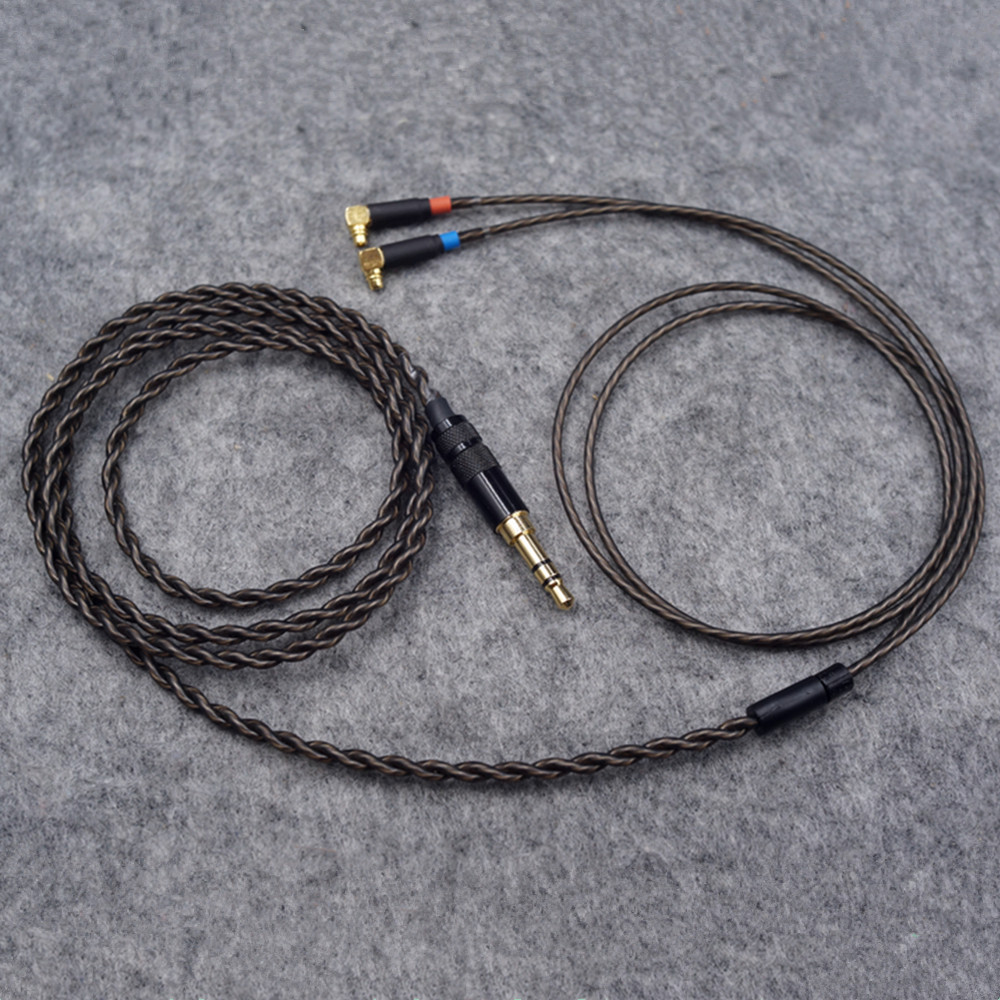 2.5mm/3.5mm stik 1.2m iltfri kobber forsølvede hovedtelefonkabler mmcx hifi balancekabel til  f7200 f4100 f3100 er4sr er4xr