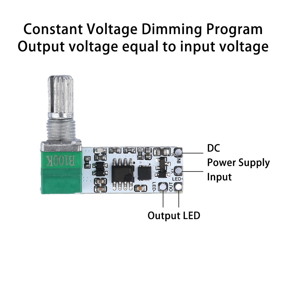 DC3.7V-24V LED Dimmer Infinitely Variable LED Constant Voltage Dimming Module With Switch For LED Strip Controls: Beige