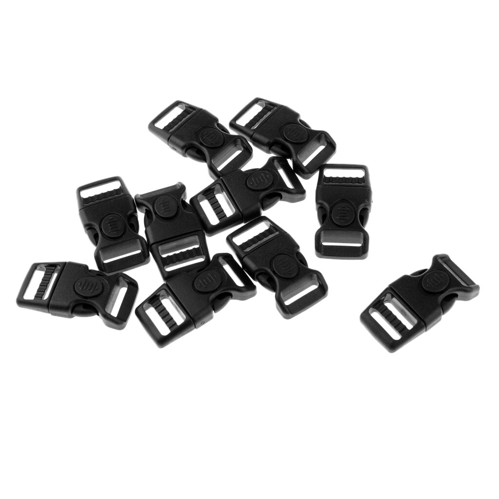 10x Plastic Side Release Buckles For Backpack Luggage Travel Bag Strap Clip