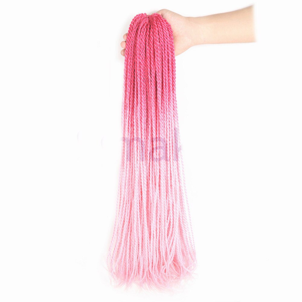 Extension capillaire synthétique au Crochet 24 pouces | Perruque sénégalaise, mèches au Crochet de 24 pouces avec 30 racines/paquet de tresses au Crochet, Extensions capillaires ombré: # 33