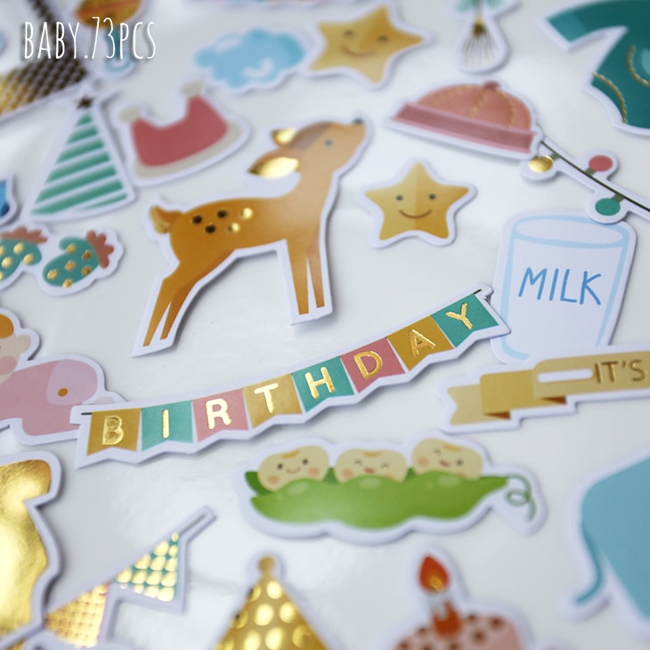 Zfparty Hello Baby Die Cuts Stickers Voor Scrapbooking Gelukkig Planner/Card Making/Journaling Project 73Pcs
