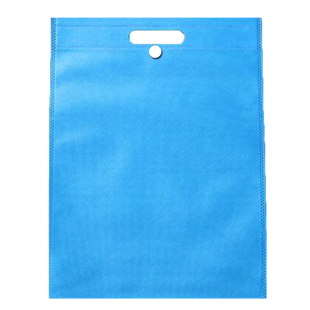 Opvouwbare Boodschappentas Herbruikbare Tote Pouch Vrouwen Reizen Opslag Handtas Mode Schoudertas Boodschappentassen Met Knop: M / Sky Blue