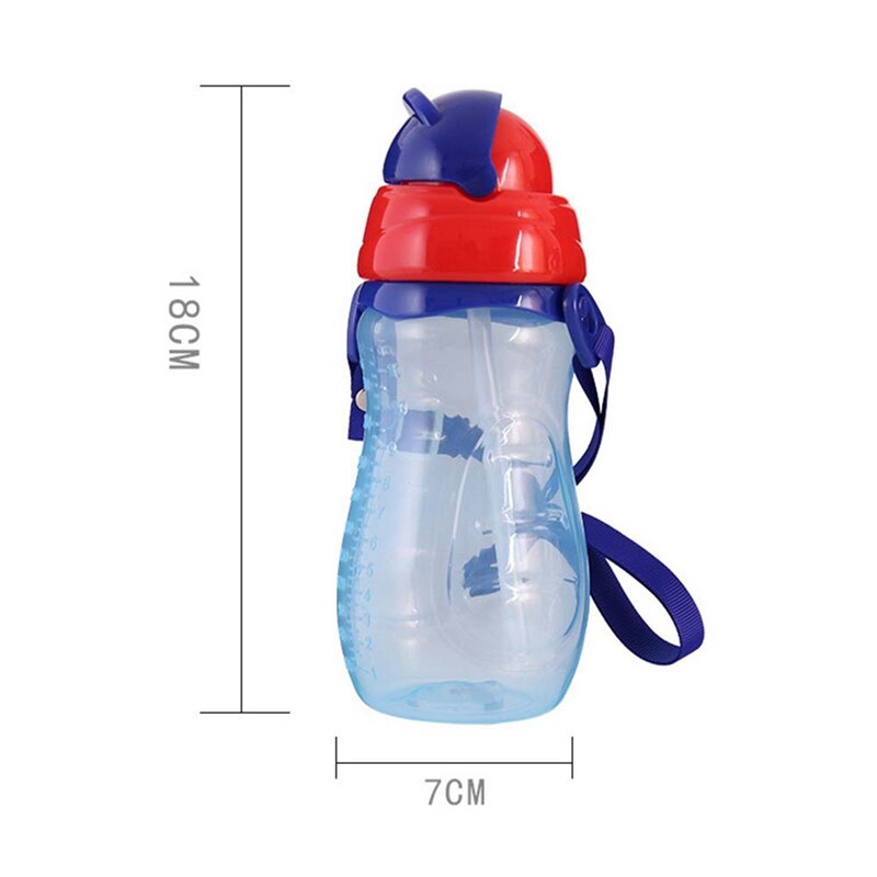 260ml/330ml kinderen school drinkbeker met handvat baby kinderen leren voeden drinkwater met rietje siliconen fles